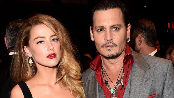 Johnny Depp con l'ex moglie Amber Heard