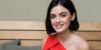 Lucy Hale in abito rosso - fonte Gettyimages