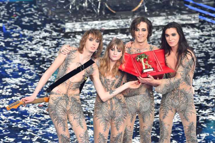 Maneskin, vincitori di Sanremo - fonte Gettyimages