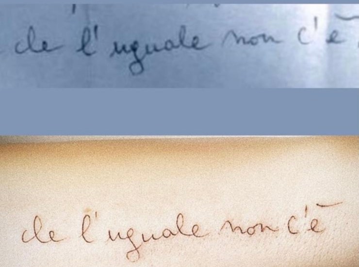 Il tatuaggio di Cecilia Cantarano.