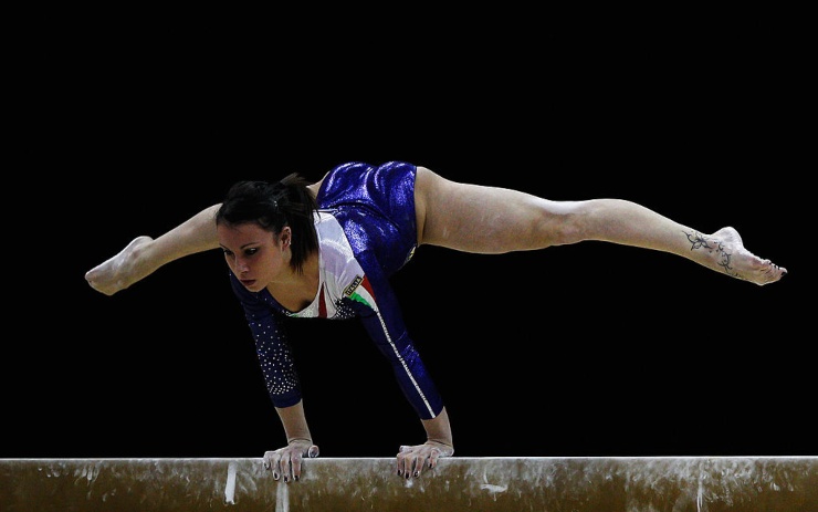 La famosa campionessa italiana di ginnastica Vanessa Ferrari