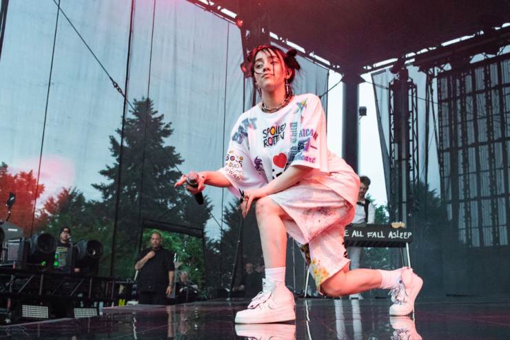 Billie Eilish sul palco - fonte Gettyimages