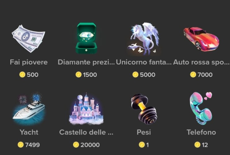 Regali su TikTok