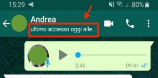WhatsApp ultimo accesso